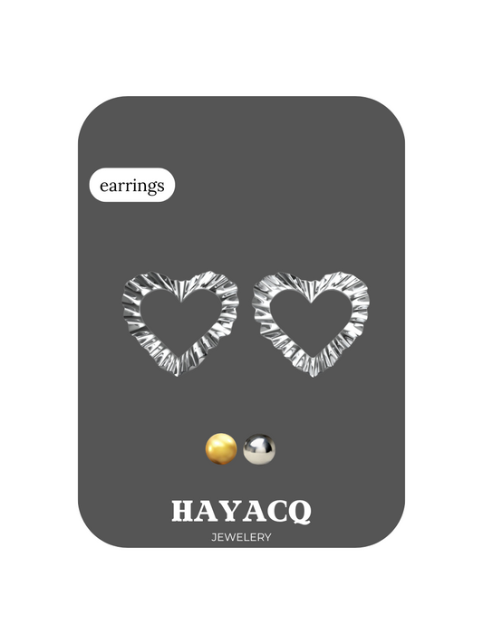 Unfolded Heart  Earrings