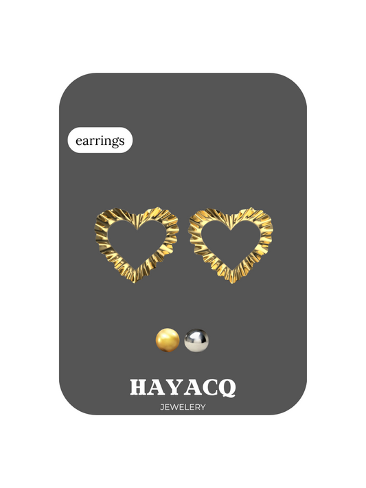 Unfolded Heart  Earrings